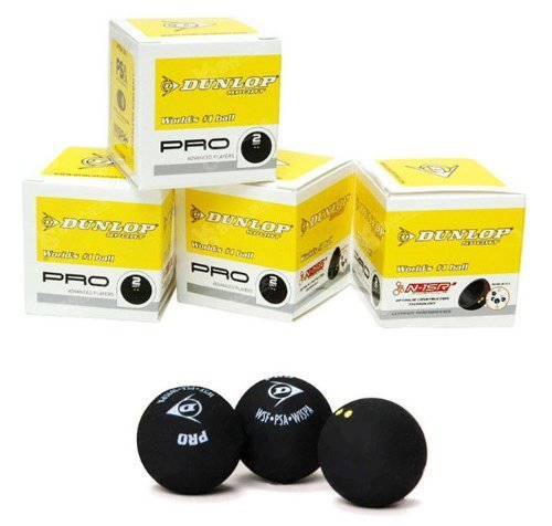 3 x dunlop pro squash balls