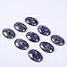 30x22mm Oval Cabochon CAB Flatback Semi-Precious Gemstone Ring Face (Purple Sea Sediment Jasper & Pyrite)