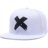 Quanhaigou Unisex Snapback Hats, Adjustable Embroidered Dad Hat Flat Bill Baseball Cap for Men Women