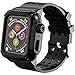 Apple Watch 4 Case, 44mm, with Strap Bands,Rugged Protective, Full Body, Shockproof, Impact Resistant, and Bulit-in Screen Protector for Apple Watch Series 4 (Black, 44mm)