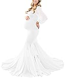 Saslax Long Chiffon Sleeve Tired Mermaid Maternity