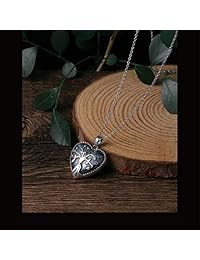 Colgante de plata de ley 925 con forma de urna en forma de corazón y cenizas conmemorativas, exquisito colgante de cremación, collar anillo pulsera