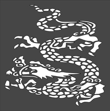 Amazon Co Jp カスタム ステンシル ドラゴン ミス フェアリーテール 中世 5 5 X 5 5 ホーム キッチン