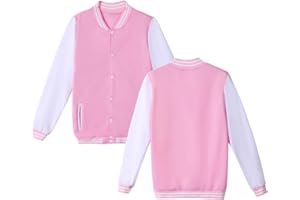 Mowbeat Women Baseball Jacket Varsity Uniform Unisex Adult Long Sleeve Casual Loose Cardigan Men's Track Jacket