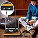 Vinyl Record Player 3-Speed Audio Technica Turntable with Stereo Speakers Supporting Vinyl to MP3 Converter PC Recording, Natrual Wood- Brown