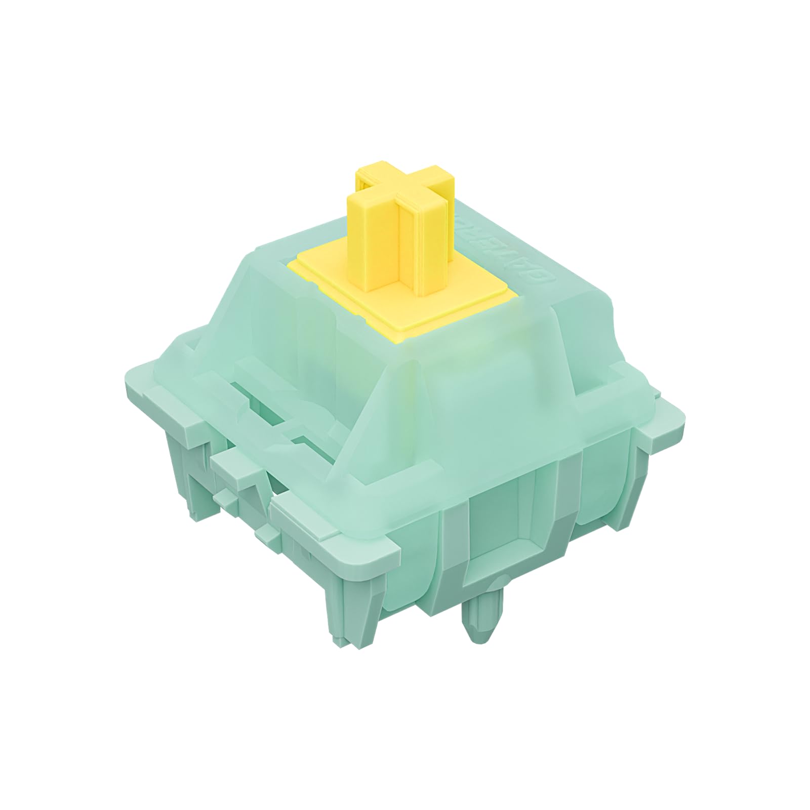 Fejwlvs Jade Series Goldenrod Yellow Pro Switches,Linear Factory Pre-lubed 5-Pin 55gf RGB LED Keyboard Switches for MX Mechanical Keyboard (72Pcs)
