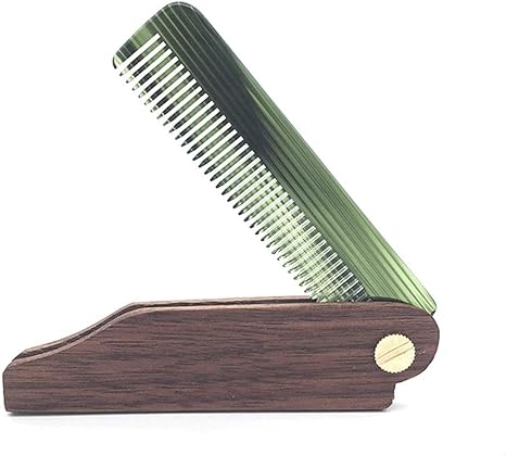 Amazon Co Jp くるみ製 折りたたみ コーム 携帯用 くし 櫛 ヘアーコーム 静電気防止 メンズ バタフライナイフ型 櫛 持ち運び 携帯 コンパクト ポケットサイズ 美容 折り畳み可能なナイフブラシメンズ用 Color Green ホーム キッチン