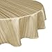 Benson Mills Flow Heavy Weight Spillproof 70-Inch Round Fabric Tablecloth, Ivory/Ecru