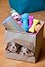 Clever Creations Kids Collapsible Storage Organizer and Ottoman, Perfect Animal Themed Toy Chest for Storing Books, Shoes, Games and More, Puppies in Bag