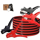 NoOne Booster Cable, 6 Gauge 12-Feet Emergency Booster Jumper Cables with Led Light, Battery Jumper Cables For Cars Trucks Suvs with Safety Gloves and Storage Bag