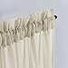 jinchan Sheer Curtains for Living Room, Beige Solid Voile Airy Curtains 63 Inch Length for Bedroom, Classic Semi Sheer Light Filtering Drapes, Rod Pocket Window Treatments, 2 Panels Nature