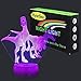 FlyonSea Dinosaur Light,Dinosaur Lamp,Dinosaur Night Light Kids 7 Colors Change Remote Control with Timer Optical Illusion Kids Lamp As a Gift Ideas for Boys or Kids (Velociraptor)