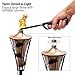 Matney Outdoor Metal Patio Torches – Use for Deck, Patio, Back Yard, Out Door parties, Wedding – Includes Fiberglass Wick and Snuffer Cap (60 Inch, 2 Pack)
