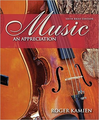 Music An Appreciation 6th Brief Edition Kamien Roger 9780073401348 Books Music An Appreciation 6th Brief Edition Kamien Roger 9780073401348 Books
