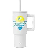 Simple Modern Dude Perfect Kids 24 oz Tumbler with Handle and Silicone Straw Lid | Spill Proof and Leak Resistant | Reusable Stainless Steel Bottle | Gift for Boys Girls | Trek Collection | Pound It