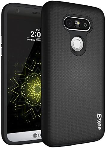 LG G5 Case, Epxee ARMOR Defender Heavy Duty Protection Impact Resistant Shockproof Slim Fit TPU Plastic Dual Layer Protective Case Cover for LG G5 (Black)
