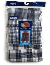 Fruit of the Loom Boxer tejido de cuadros escoceses de tartán de 3 paquetes para hombres