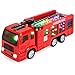 Best Choice Products Kids Toy Fire Truck with Electric Flashing Lights, Siren Sound, Bump & Go Action, Red