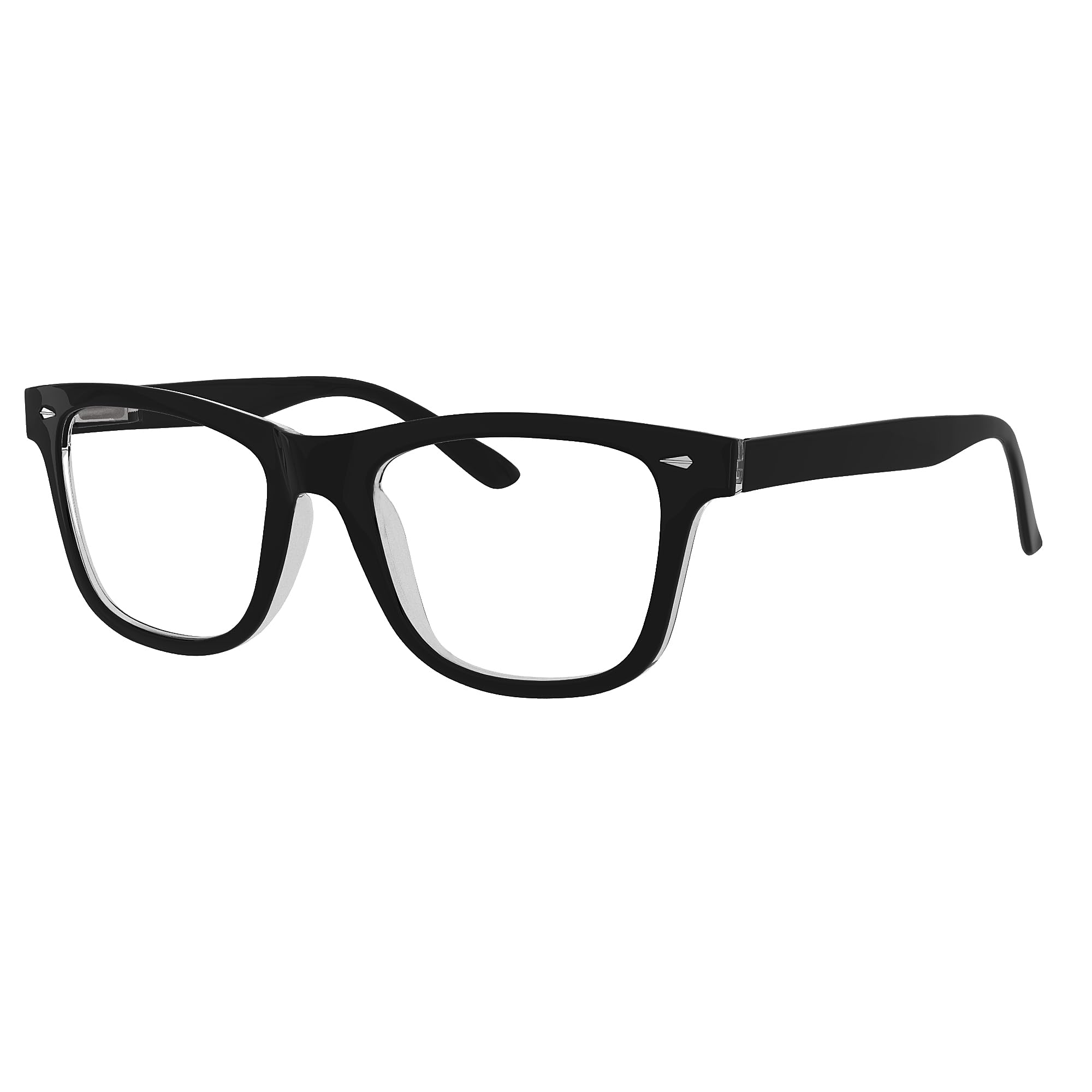Eyekepper Reading Glasses Square Large Lenses Reader Eyeglasses for Women Reading Spring-Hinges Black +4.0