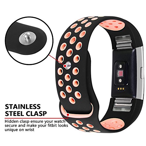 image for iGK Silicone Replacement Bands Compatible for Fitbit Charge 2, Adjusta