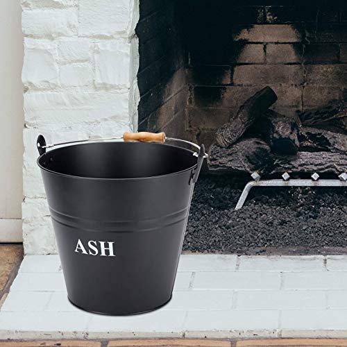 INNO STAGE Ash Bucket with Lid and Handle, Galvanized Iron Ash Pail for