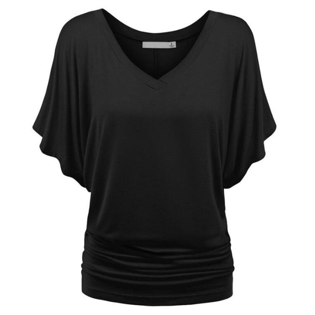 deep v neck t shirts plus size