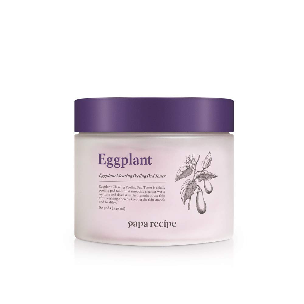 Papa Recipe Eggplant Clearing Peeling Pad Toner (8.09Fl Oz, 60 Sheet) - Eggplant Extract