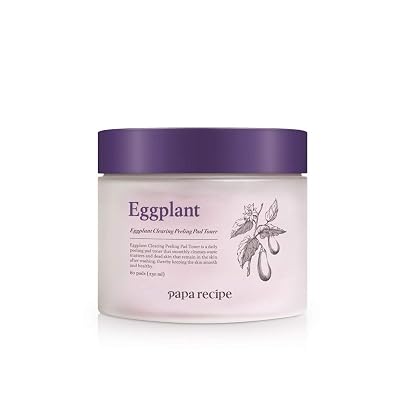 Papa Recipe Eggplant Clearing Peeling Pad Toner, Korean Skin Care, Peeling Pad and Moisturizer for Sensitive Face, 60 Pads, 8.1 Ounce