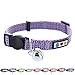 Pawtitas Pet Reflective Cat Collar with Safety Buckle and Bell Purple Orchid