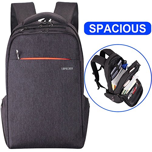 Lapacker Professional Slim Lightweight Laptop Backpack for Women&Men, Shockproof Computer Backpack Fits Most 15 Inch Laptops and Tablets Anti Theft Business Travel Backpack with Double Layer Zipper