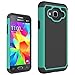 Galaxy J3 2016 Case,Galaxy J3V Case,Galaxy J3 6 Case,Galaxy Amp/Express Prime Case,Galaxy Sky/Sol Case,Asmart Shockproof Dual Layer Protective Cover Phone Case for Samsung Galaxy J3 V 2016 (Turquoise)