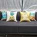 Anickal Summer Decorations Set of 4 Decorative Throw Pillow Covers 18x18 Hello Summer Beach Pineapple Sunshine Starfish Cotton Linen Pillow Cases for Summer Home Decor