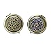 VintageBee Vintage Makeup Mirror Folding Pocket Mirror Round Compact Mirror Double-sided Hand Mirrors (A)
