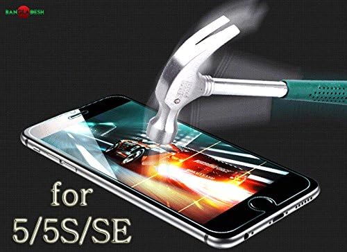 Best Apple iPhone 5/5c/5s Glass Screen Protector iphone se screen protector [ iPhone 5 Tempered Glass] iPhone 5 Screen Protector( iPhone 5 Glass Screen Protector (5/5c/5s))