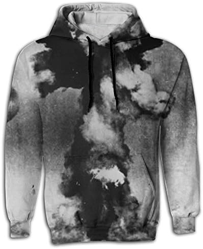 EURJFHD Mushroom Cloud Men Hip Hop Oversized Long Sleeve Gymnastics Pullover Hoodie Sport Outwear Sweatshirt For Men