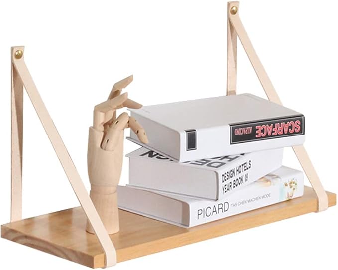 LLRDIAN Estante de Pared/cinturón nórdico Estante de Madera Maciza