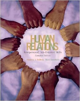 Human Relations Canadian Edition Interpersonal Job - 