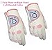 FINGER TEN Women's Lady Weathersof Pro Grip Left Right Golf Glove Value 2 Pack