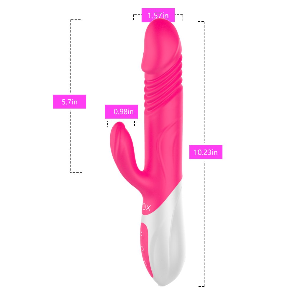 Klitoris Massagegerät und stoßfunktion groß xxl Silikon Dildo Vibrator aus Vollsilikon for100% Wasserdich Vibrationen für sie Klitoris 360-Grad-Drehung versenkbare Vibrationen Klitoris Massagegerät stimulierende G-Punkt Klitoris Frauen sexs