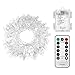 Decute 50LED Photo Clips String Lights Holder Timer Function 8 Modes Dimmable with Remote, 17FT Fairy Starry Lights for Christmas Card Bedroom Wedding Party Hanging Photos Pictures Memos, Warm White