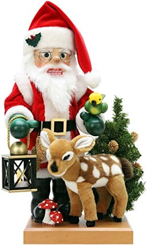 0-476 - Christian Ulbricht Nutcracker - Santa and Bambi - 18""H x 8.5""W x 9""D