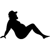 Sunset Graphics & Decals Mud Flap Man Decal Vinyl Car Sticker Funny Trucker Fat Joke Sexy | Cars Trucks Vans Walls Laptop | B