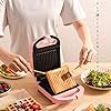 Breakfast-Sandwich-Maker-Household-Waffle-Maker-Multifunctional-Double-Sided-Heating-Toast-Press-Toaster-Panini-Toaster-Quiche-Gift-Red Breakfast Sandwich Maker, Household Waffle Maker Multifunctional Double-Sided Heating Toast Press Toaster Panini Toaster Quiche Gift-Red