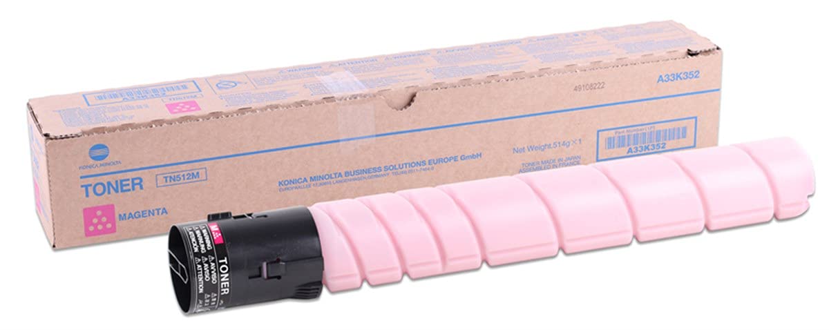 Konica Minolta Tn-512 m 35000pages Magenta Toner & Laser Cartridge (Magenta, Laser, BIZHUB c-454, c-554)