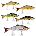 Isafish Swimbaits for Bass Crankbait Bionic Multi Jointed 4 Segment Pike Fishing Lures Minnow Hard Bait 4.72 Inch 0.6 Ounce