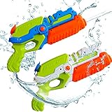 ToyerBee Water Guns for Kids, 2 Pack Squirt Guns Water Toys -Shoots Up to 35 Ft -for 4.5.6.7 Year Old Kids& Boys& Girls& Adults, Pools Party& Water Fight