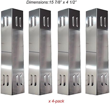 SH2521(4-pack) Stainless Steel Heat Plate Replacement for Select Dyna-Glow Gas Grill Models