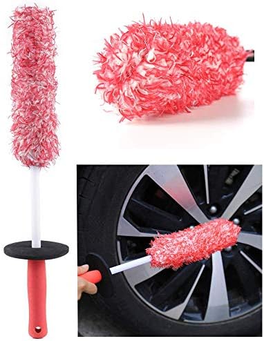clean world industrial Microfiber Alloy Wheel Cleaning Brush (Medium), scratch-free rim brush,ultra soft wheel brush