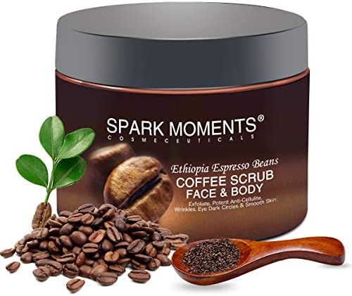 Coffee Body Scrub weight loss smooth skin reduce cellulite Natural Arabica coffee beans 340g/12oz deep cleaning (Coffee)