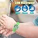 Kid Watch Multi Function 50M Waterproof Sport LED Alarm Stopwatch Digital Child Wristwatch for Boy Girl Green